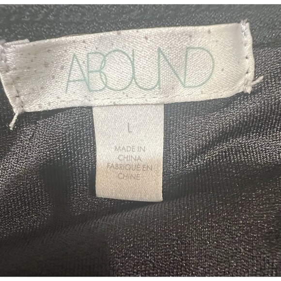 Abound Black Shorts Halter Romper Sleeveless Lace Up Back Size Large - Picture 4 of 5